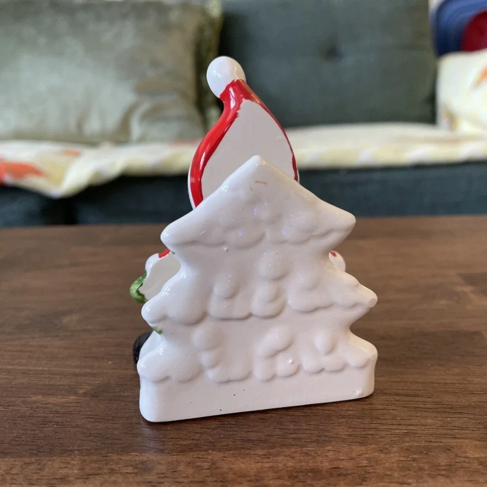Vintage MCM Christmas Holiday‎ Kitchy Lefton Santa Claus Napkin or Letter Holder